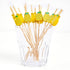 PuTwo Cocktail Picks - Handmade Bamboo Toothpicks, 100pcs, 4.7" in Yellow Pineapples