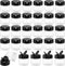 Foraineam 30 Pack Clear Plastic Jars 4 oz Mini Seasoning Bottles Spice
