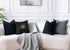 JUSPURBET Black Velvet Pillow Covers Set of 2, Decorative Throw Cushion Covers for Couch, 16x16 inch