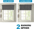 H.VERSAILTEX 2 Panels Blackout Curtain Valances for Kitchen/Bathroom/Living Room/Bedroom, 52" W x 18" L, Charcoal Gray