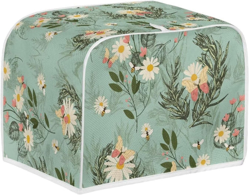 Toaster Dust Cover for 2 Slice, Stain Resistant Kitchen Appliance Cover with Top Handle