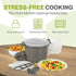 Prep Solutions 17 Piece Set Microwaveable Rice and Pasta Cooker with 12 Cup Capacity and Locking Lid Great for Rice, Pasta, and Vegetables by Progressive International