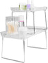 Counter madesmart Medium Stacking Shelf, Organizer for Spices, Make-Up, Bottles & Jars, Collapsible Legs for Cabinet