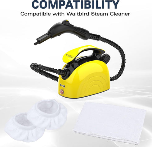 6 Pack 3 Pack Set STC-EU168, Waitbird Microfiber Mop Pads and Ironing Cloths Replacement, Compatible Steam Cleaner