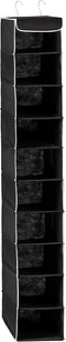 ZOBER Hanging Closet Organizer, 10-Shelf - Hanging Storage Organizer Shelves for Clothes,