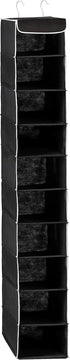 ZOBER Hanging Closet Organizer, 10-Shelf - Hanging Storage Organizer Shelves for Clothes,