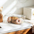 4 Pack Countertop, Hudgan Bread Box for Kitchen Bread Storage Container with Lid for Bagel, Donut and Cookies, Clear