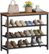 3 4-Tier Closet 9-12 BF94XJ01 HOOBRO Shoe Rack with PU Shelves, Shoe Storage Organizer for and Entryway, Holds Pairs