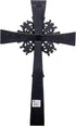Dicksons Antiqued Double Layer Decorative Hanging Wall Cross, 15 Inch Wood and Metal