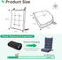Vicatiful Set Rocking Chair Cushion - Non-Slip Thick Rocking Chair Pad Indoor with Ties High-Back Rocker Cushion
