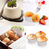 2 Oz Disposable Baking Cups, Tins Foil Pans, 70 mL Aluminum Foil Cupcake Bowl, 100Pcs for Baking, Roasting