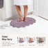 Chardin Home Lavender Crochet Bathrug, 100% Cotton Round Bathmat, 24 Inch Diameter, Handcrafted