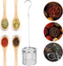Seasoning Strainer, Stainless Steel Spice Filter with Chain Hook for Cooking, Mesh Design Tea Ball Strainer (10 * 10cm)