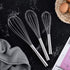 Stainless Steel Whisks Set, 3 Packs 8"+10"+12" Kitchen Whip Utensils for Blending, Whisking, Beating, Stirring
