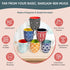 Set 6 16 Annovero Large Coffee Mug of - Porcelain Cups for Women or Men - Microwave & Dishwasher Safe, Chip Resistant