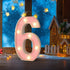 Marquee Numbers Light up LED, Pink Glitter Plastic Numbers Sign, Night Light Decor for Graduation Engagement Wedding