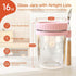 16oz 6 Pack HomArtist Overnight Oats Containers with Lids and Spoons, Wide Mouth Mason Jars with Airtight Lids