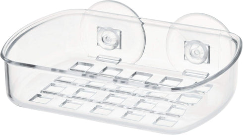 5.25" 4" 2", Clear,19600 iDesign BPA-Free Plastic Suction Bar Soap Dish - x x