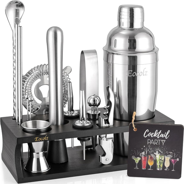Bartender Kit Cocktail Shaker Set with Stand 17-Piece Bar Tool Bar Set