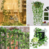 CQURE 12 Pack 84Ft Artificial Ivy Garland, Fake Vines UV Resistant Greenery Leaves for Home Bedroom Party Decor