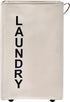 92L Large Laundry Hamper with Leather Handle,Standable Laundry Basket with Wheels ,Large