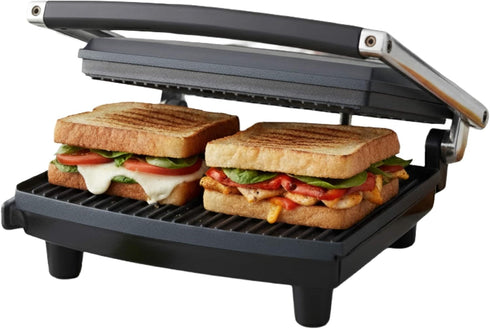 Panini Press Gourmet Grilled Cheese and Sandwich Maker - Electric Indoor Grill