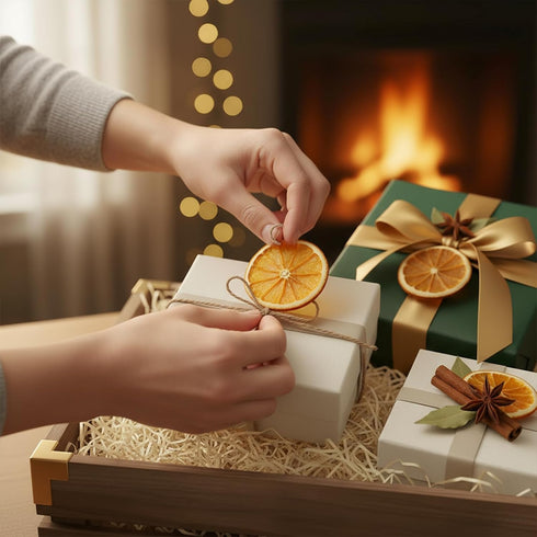 30pcs Dried Orange Slices with Twine Strings, Natural Dehydrated Orange Slices, Christmas Wreath Making Supplies