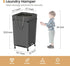160L Laundry Basket with Wheels, Large Laundry Hamper with Removable Bag and Steel Frame, Rolling Dirty Clothes Basket