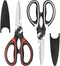 Heavy Duty Kitchen Scissors, Multipurpose Stainless Steel Food Shears for Poultry, Fish, Meat, Vegetables, 2-Pack