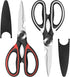 Heavy Duty Kitchen Scissors, Multipurpose Stainless Steel Food Shears for Poultry, Fish, Meat, Vegetables, 2-Pack