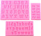 Mujiang Number Chocolate Mould | Silicone Letter Mold Candy Making Alphabet Molds Set of 3