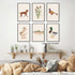 Yaasilinage Set 6 8x12in Nursery Animal Canvas Wall Art, Mallard Duck Hunting Poster, Fish Fishing Wall Decor