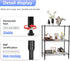 FDW Wire Shelving Units Adjustable Metal Storage Rack 23D x 13W x 30H 3 Tier Pantry Shelves for Kitchen Garage, Black