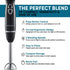 Elite Gourmet Immersion Hand Blender 500 Watts, 2 Speed Mixing, Stainless Steel Blades, Black