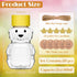50 Pack 2 oz Plastic Honey Bear Bottles Jars, Honey Bear Cup with Lids Mini Bear Shape Empty Honey Bear Bottle Honey