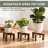 Nipyata Plant Stand Indoor, Large Wooden Plant Stands, Plant Risers for Inside Pots, Flower Stand Holder, Fit Most Size