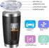 VEGOND 20oz Tumbler with Lid and Straw, Stainless Steel Vacuum Insulated Travel Coffee Mug, Black