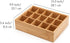 GOBAM Bamboo Closet Drawer Divider - Storage Organizer with 15 Compartments for Belts, Ties, Jewelry