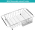 iPEGTOP Expandable Dish Drying Rack, Rustproof Stainless Steel Dish Drainer Basket Shelf, Multifunctional Organizer