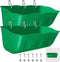 DallerSoode Hanging Goat Feeders,Chicken Feeder Waterer,Large Feed Trough 7.5 Quart 2 Pack,Hanging Fence