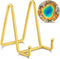 4.5 Inch Metal Square Wire Plate Holder Display Stand, Picture Frame Holder Easel for Book, Decorative Plate