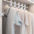 40 Pack Rectangular White Plastic Clothing Size Closet Rack Dividers, Preprinted in 8 Sizes XXS to XXXL