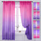 Yancorp Sheer Bedroom Curtains 84 inch Length - Pink Purple Ombre Rod Pocket Drapes for Girls Living Room, 1 Panel
