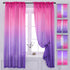 Yancorp Sheer Bedroom Curtains 84 inch Length - Pink Purple Ombre Rod Pocket Drapes for Girls Living Room, 1 Panel