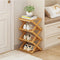 Foldable Shoe Rack, Bamboo Vertical Shoe Organizer Tall for Small Spaces. Multifunctional
