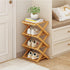 Foldable Shoe Rack, Bamboo Vertical Shoe Organizer Tall for Small Spaces. Multifunctional