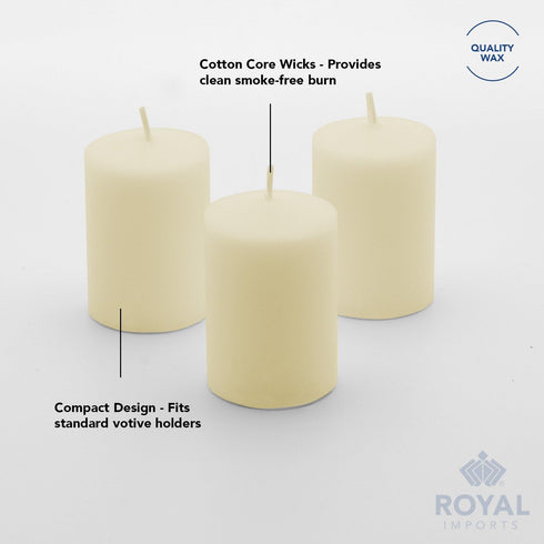Royal Imports Unscented Wax Votive Candle for Wedding, Birthday, Party, Spa, Holiday & Home Decoration (36, Ivory)