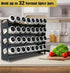 Ardier 4 32 160 Set Countertop Tier Spice Rack Organizer with Square Spice Jars and Spice Labels for Kitchen Cabinet