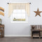 VHC Brands Tobacco Cloth Fringed Farmhouse Decor Kitchen Swag Prairie Panels Door Window Tier Set Curtains, Natural,