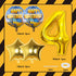 Teslite 4th 9Pcs 40 Inch 4 Bulldozer Set 4 Construction Balloons Birthday, Gold Number Balloons with Large Excavator